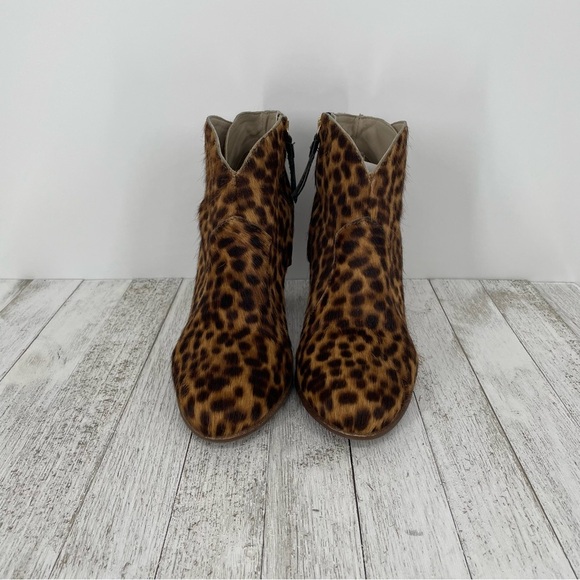 Boden Hoxton Leopard Calf Hair Ankle Boots Tan Black EU 40 - Picture 4 of 11